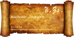 Wachner Zsanett névjegykártya